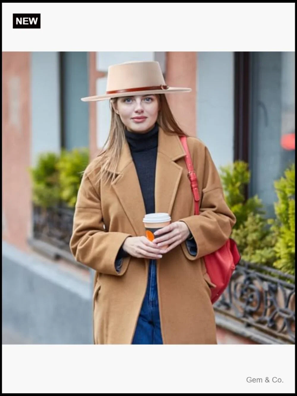 Wide Brim Felt Hat with Belt Buckle Vintage Boho Jazz Hat